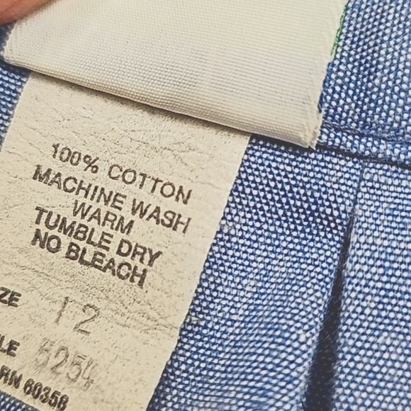 Vtg 80s 90s Peacock Sportswear chambray Pleated A-line skirt, pockets, size 12 - Picture 8 of 8